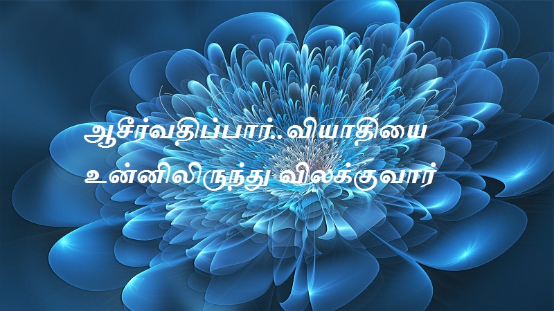 ஆசீர்வதிப்பார்..வியாதியை உன்னிலிருந்து விலக்குவார்