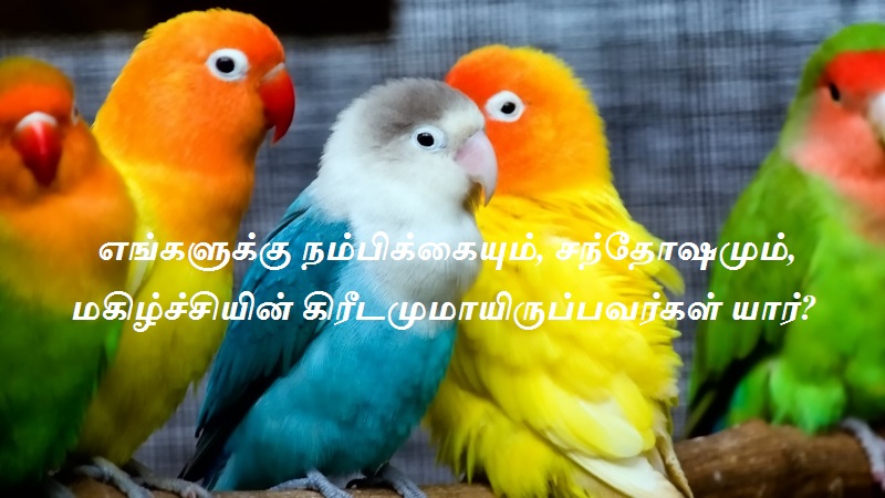எங்களுக்கு நம்பிக்கையும், சந்தோஷமும், மகிழ்ச்சியின் கிரீடமுமாயிருப்பவர்கள் யார்
