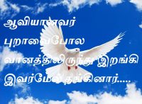 ஆவியானவர் புறாவைபோல வானத்திலிருந்து இறங்கி இவர்மேல் தங்கினார்