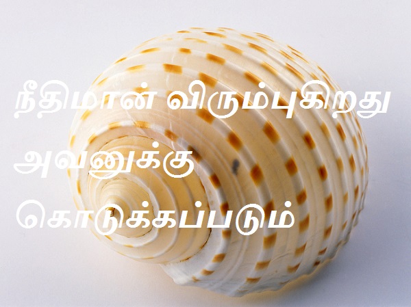 நீதிமான் விரும்புகிறது அவனுக்கு கொடுக்கப்படும்.