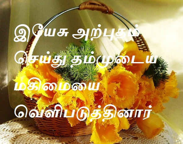 இயேசு அற்புதம் செய்து தம்முடைய மகிமையை வெளிபடுத்தினார்