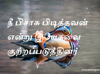 நீ பிசாசு பிடித்தவன் என்று இயேசுவை குற்றப்படுத்தினர்