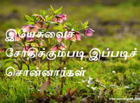 இயேசுவைச் சோதிக்கும்படி இப்படிச் சொன்னார்கள்