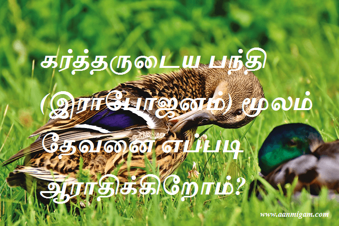 கர்த்தருடைய பந்தி (இராபோஜனம்) மூலம் தேவனை எப்படி ஆராதிக்கிறோம்