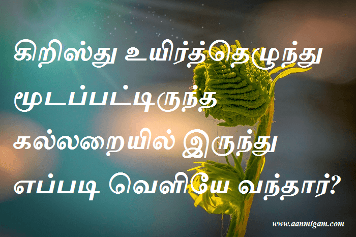 கிறிஸ்து உயிர்த்தெழுந்து மூடப்பட்டிருந்த கல்லறையில் இருந்து எப்படி வெளியே வந்தார்