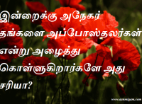 இன்றைக்கு அநேகர் தங்களை அப்போஸ்தலர்கள் என்று அழைத்து கொள்ளுகிறார்களே அது சரியா