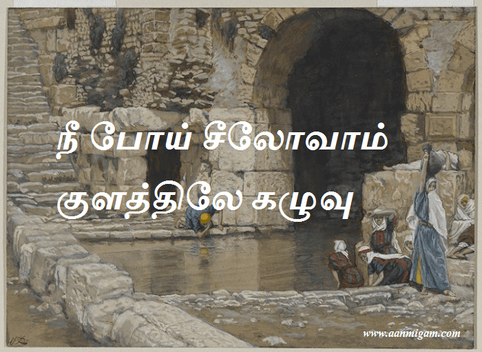 நீ போய் சீலோவாம் குளத்திலே கழுவு.