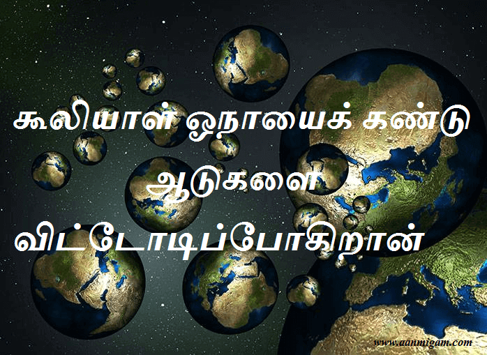 கூலியாள் ஓநாயைக் கண்டு ஆடுகளை விட்டோடிப்போகிறான்