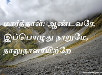 மார்த்தாள் ஆண்டவரே, இப்பொழுது நாறுமே, நாலுநாளாயிற்றே
