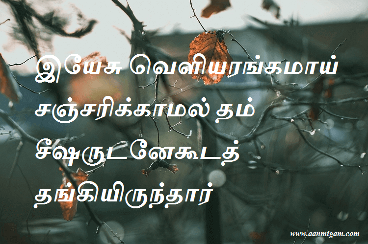 இயேசு வெளியரங்கமாய் சஞ்சரிக்காமல் தம் சீஷருடனேகூடத் தங்கியிருந்தார்