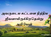 அவருடைய கட்டளை நித்திய ஜீவனாயிருக்கிறதென்று அறிவேன்