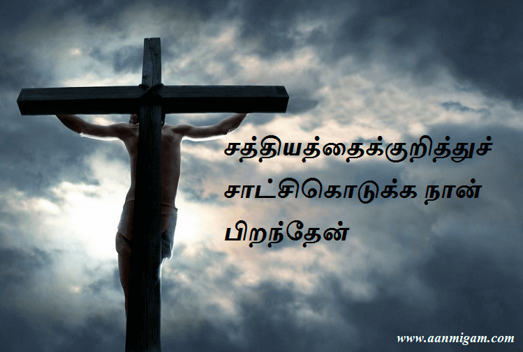 சத்தியத்தைக்குறித்துச் சாட்சிகொடுக்க நான் பிறந்தேன்