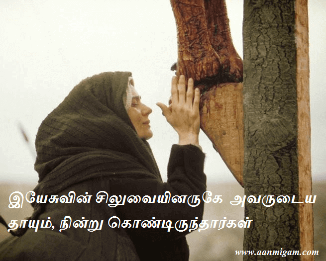 இயேசுவின் சிலுவையினருகே அவருடைய தாயும், நின்று கொண்டிருந்தார்கள்