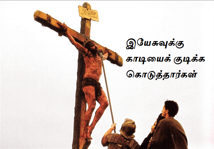 இயேசுவுக்கு காடியைக் குடிக்க கொடுத்தார்கள்