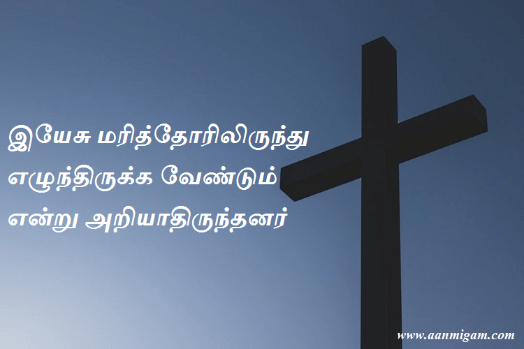 இயேசு மரித்தோரிலிருந்து எழுந்திருக்க வேண்டும் என்று அறியாதிருந்தனர்