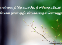 என்னைத் தொடாதே, நீ சகோதரரிடம் போய் நான் ஏறிப்போவதைச் சொல்லு