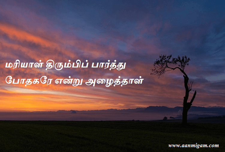 மரியாள் திரும்பிப் பார்த்து போதகரே என்று அழைத்தாள்
