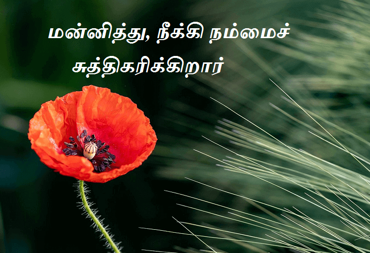 மன்னித்து, நீக்கி நம்மைச் சுத்திகரிக்கிறார்.