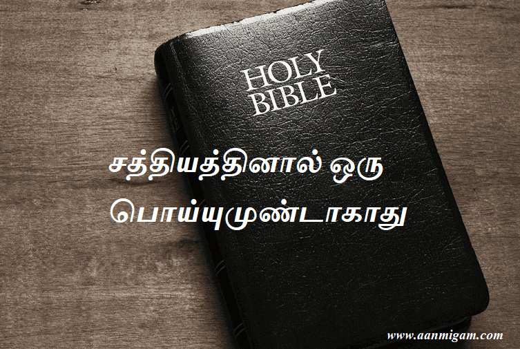 சத்தியத்தினால் ஒரு பொய்யுமுண்டாகாது