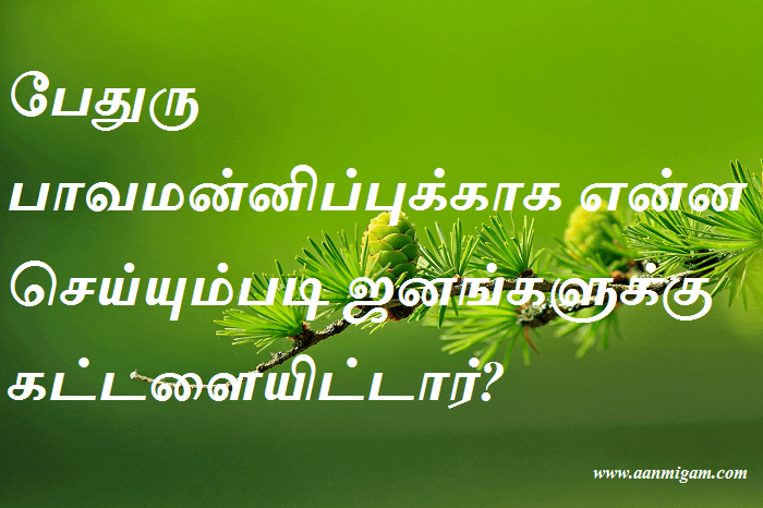 பேதுரு பாவமன்னிப்புக்காக என்ன செய்யும்படி ஜனங்களுக்கு கட்டளையிட்டார்