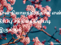 நான் நியாயந்தீர்த்தால் என் தீர்ப்பு சத்தியத்தின்படி இருக்கும்